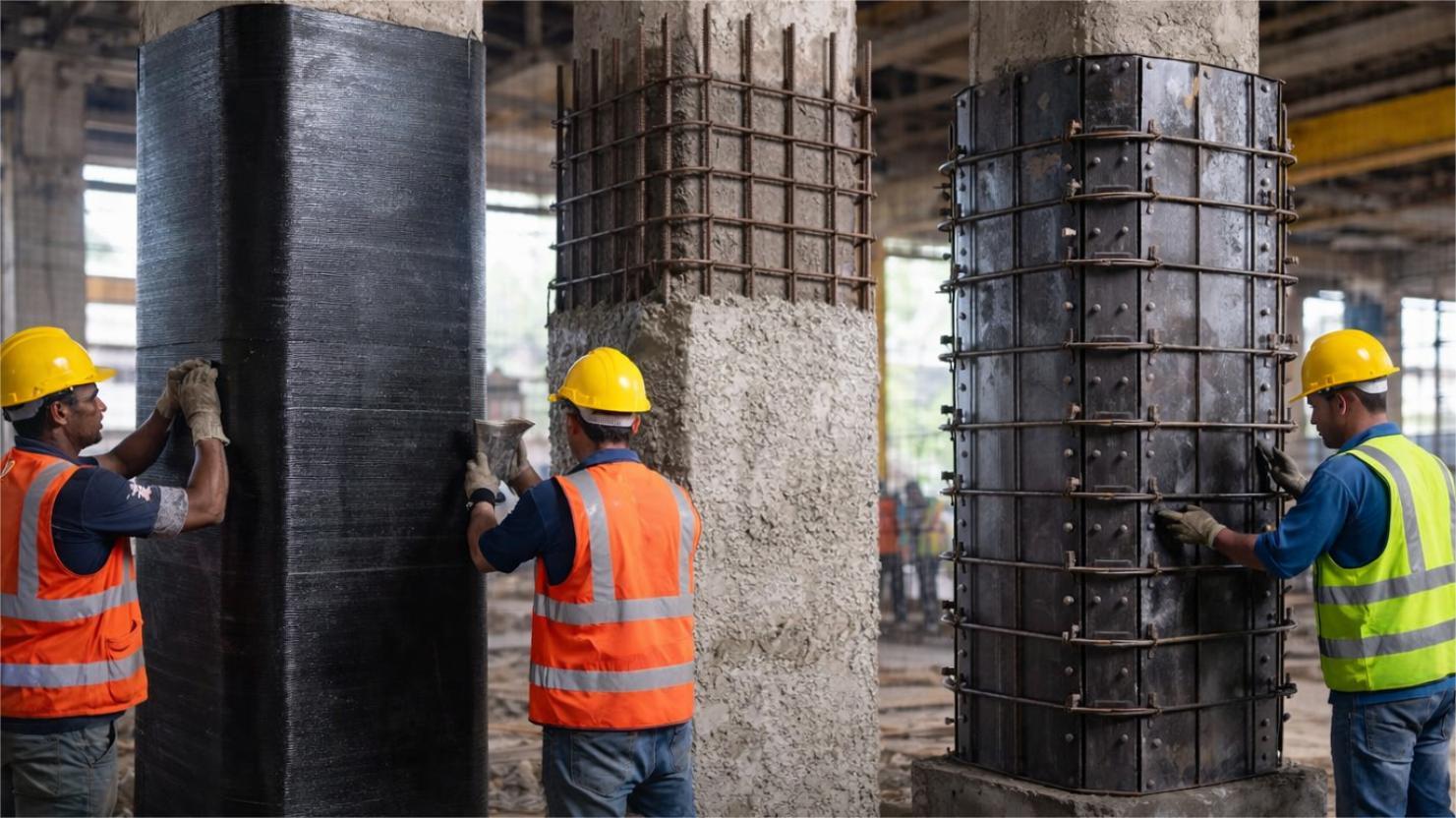 Rcc Column Jacketing Services for structural strengthening and seismic retrofitting of buildings